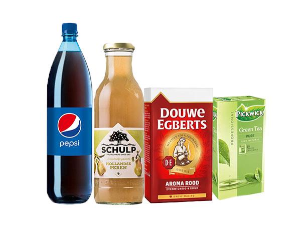 Fris, sappen, koffie en thee