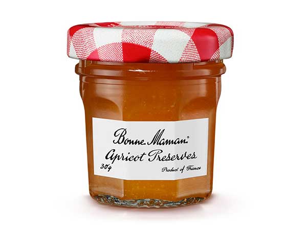 Bonne maman mini abrikoos 30gr tray 15st